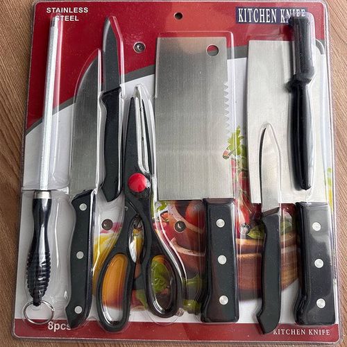 8PC KITCHEN KNIFE SET COMES WITH SKIN PEELER 1 8PC KITCHEN KNIFE SET COMES WITH SKIN PEELER