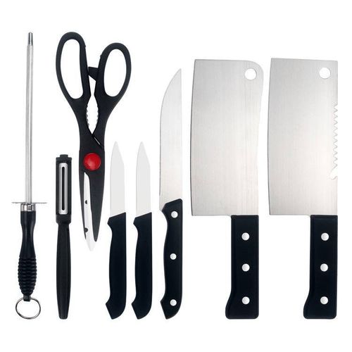 8PC KITCHEN KNIFE SET COMES WITH SKIN PEELER 8PC Kitchen Knife Set with Peeler | Sharp & Durable