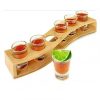 Tequila Shot Glass Set 6pcs with Wooden Holder Tequila Shot Glass Set 6pcs with Wooden Holder